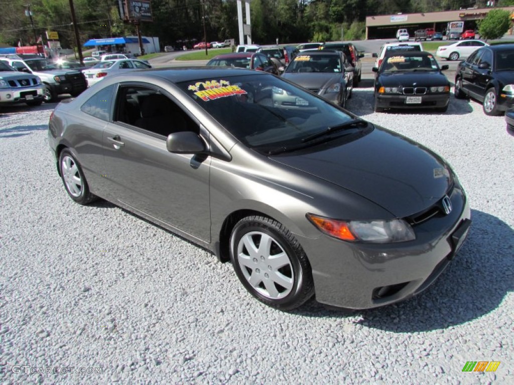 2006 Civic LX Coupe - Galaxy Gray Metallic / Gray photo #1