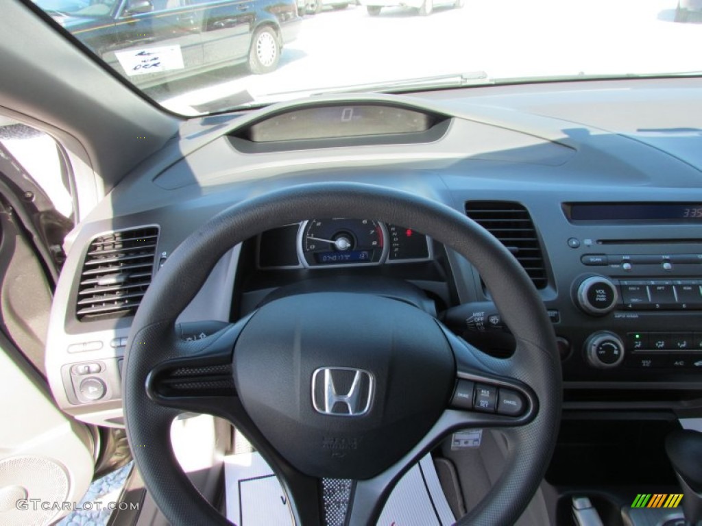 2006 Civic LX Coupe - Galaxy Gray Metallic / Gray photo #17