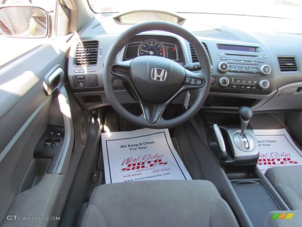 2006 Civic LX Coupe - Galaxy Gray Metallic / Gray photo #21