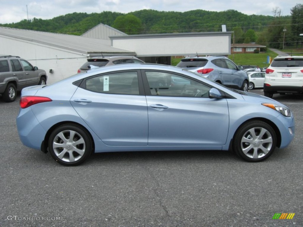 2012 Elantra Limited - Blue Sky Metallic / Beige photo #6