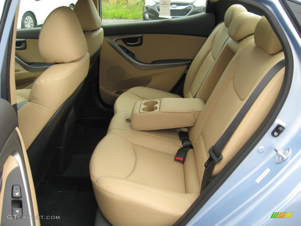 2012 Elantra Limited - Blue Sky Metallic / Beige photo #17