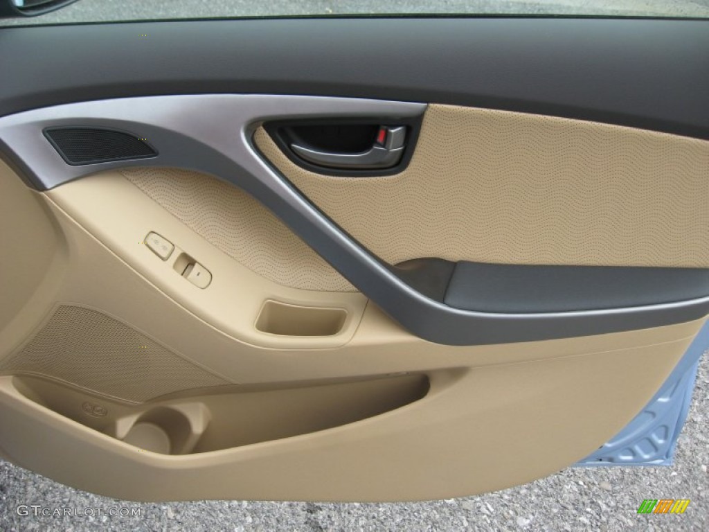 2012 Elantra Limited - Blue Sky Metallic / Beige photo #22