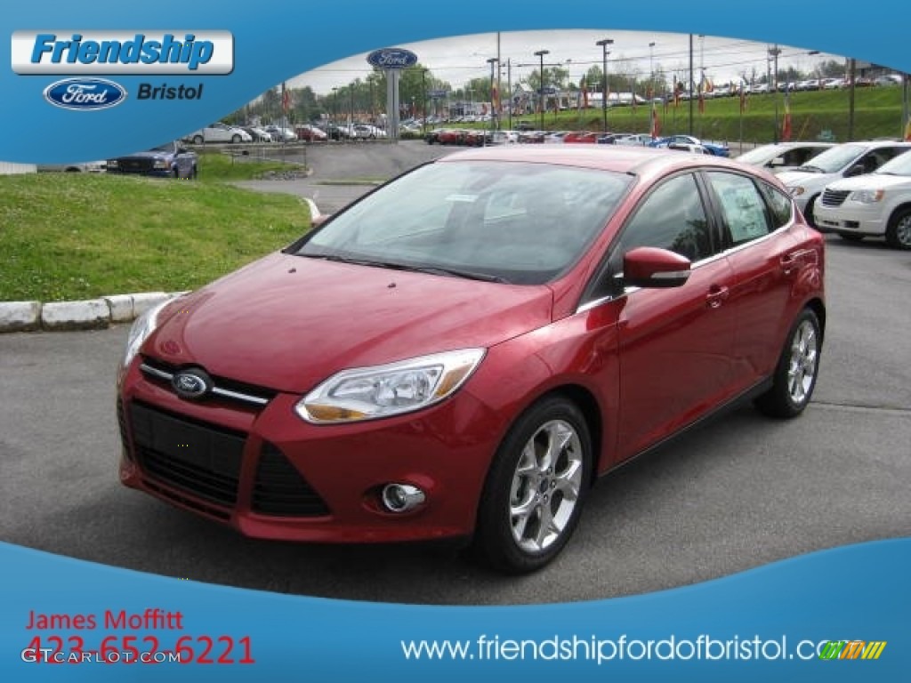2012 Focus SEL 5-Door - Red Candy Metallic / Charcoal Black Leather photo #2