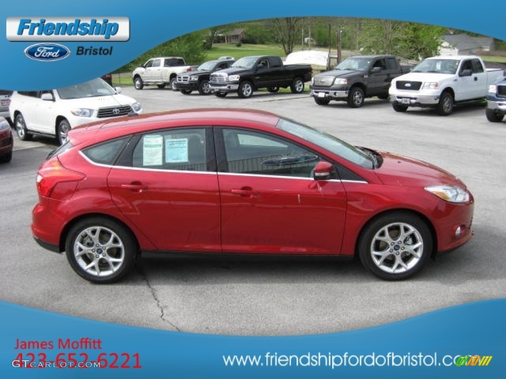 2012 Focus SEL 5-Door - Red Candy Metallic / Charcoal Black Leather photo #5