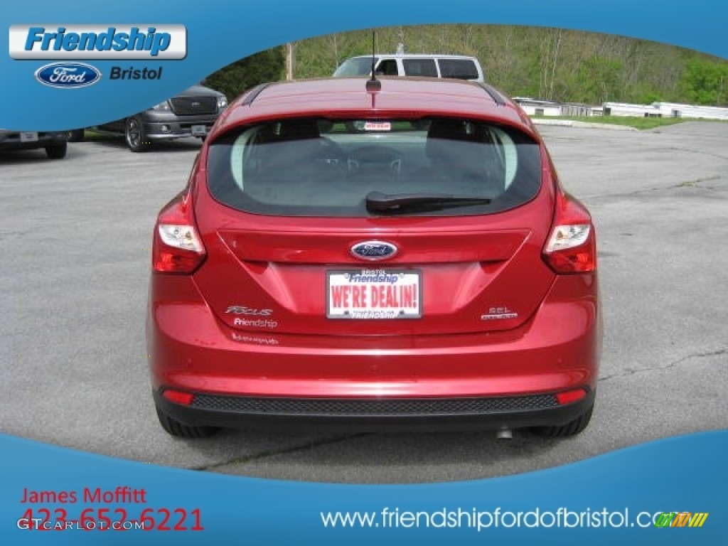 2012 Focus SEL 5-Door - Red Candy Metallic / Charcoal Black Leather photo #7