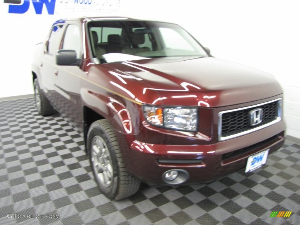 2008 Ridgeline RTX - Dark Cherry Pearl / Beige photo #1