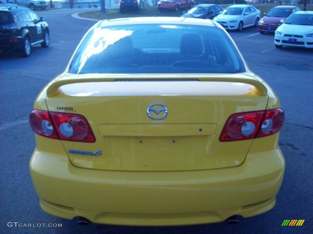 2003 MAZDA6 s Sedan - Speed Yellow / Black photo #4