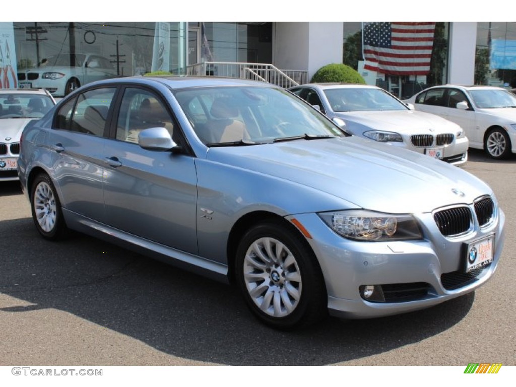 2009 3 Series 328xi Sedan - Blue Water Metallic / Saddle Brown Dakota Leather photo #3