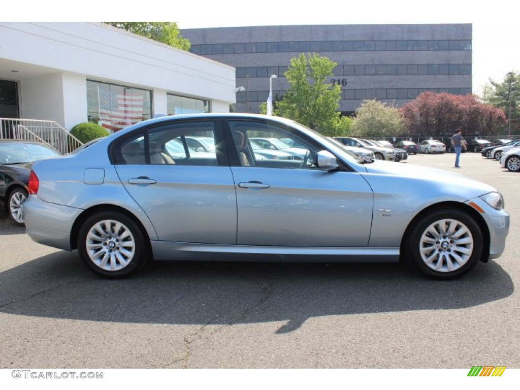 2009 3 Series 328xi Sedan - Blue Water Metallic / Saddle Brown Dakota Leather photo #4