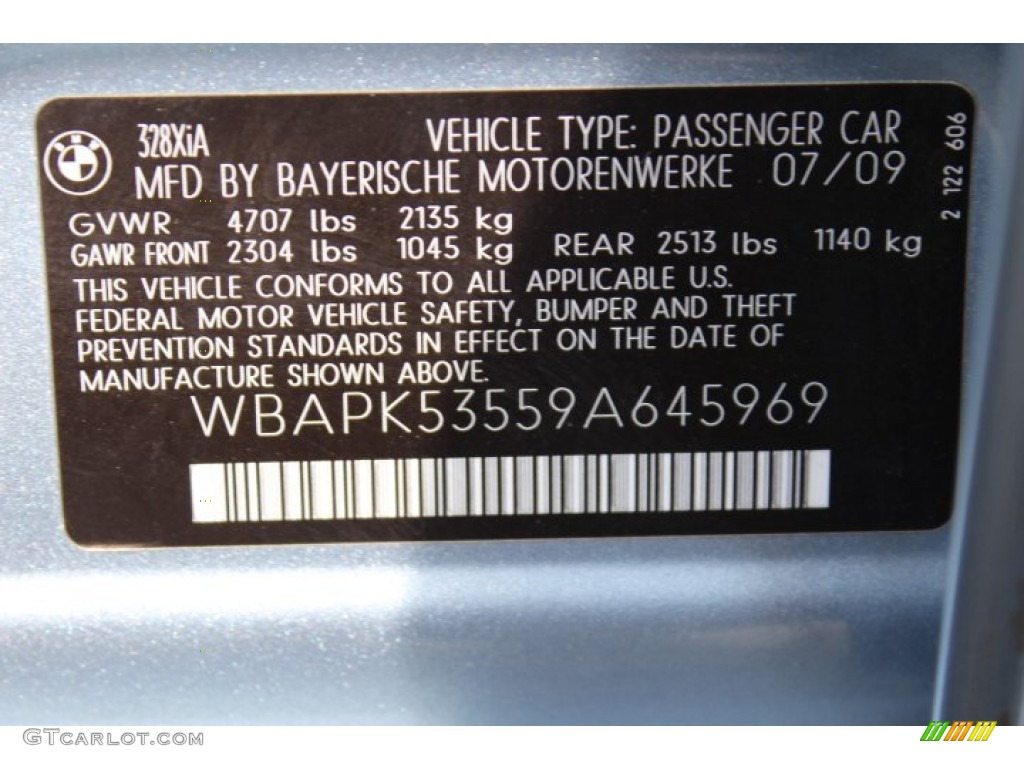 2009 3 Series 328xi Sedan - Blue Water Metallic / Saddle Brown Dakota Leather photo #33