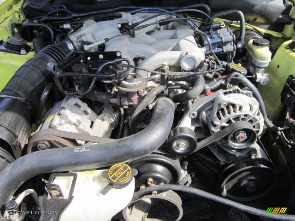 2003 Mustang V6 Convertible - Zinc Yellow / Medium Graphite photo #18