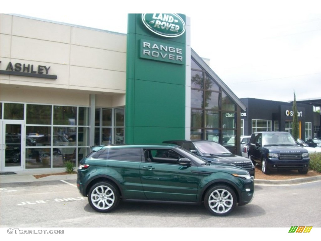 2012 Range Rover Evoque Coupe Dynamic - Kosrae Green Metallic / Dynamic Ebony/Cirrus photo #1
