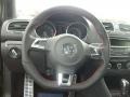 Interlagos Plaid Cloth Steering Wheel Photo for 2012 Volkswagen GTI #64115349