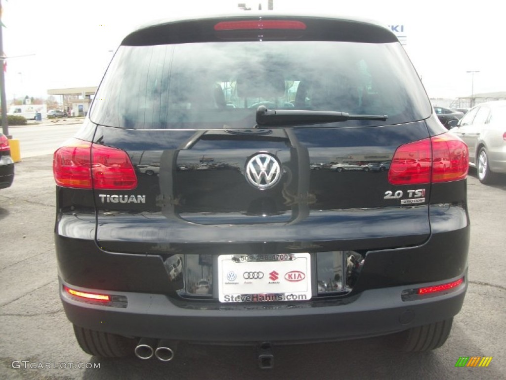 2012 Tiguan SE 4Motion - Deep Black Metallic / Black photo #3