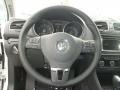 Titan Black 2012 Volkswagen Jetta SE SportWagen Steering Wheel