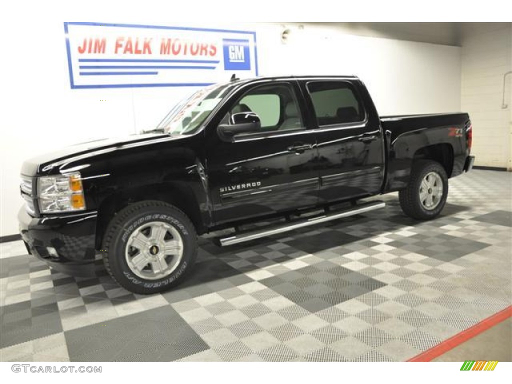 2012 Silverado 1500 LTZ Crew Cab 4x4 - Black / Light Titanium/Dark Titanium photo #1