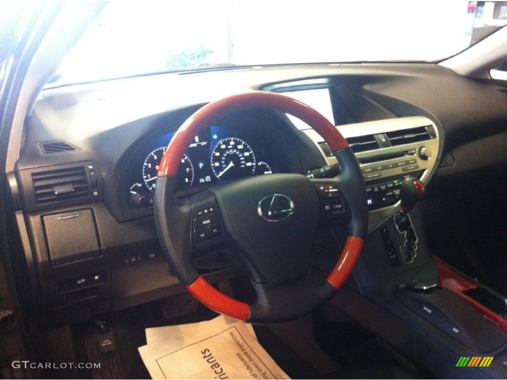 2010 RX 350 AWD - Truffle Brown Mica / Black/Brown Walnut photo #9