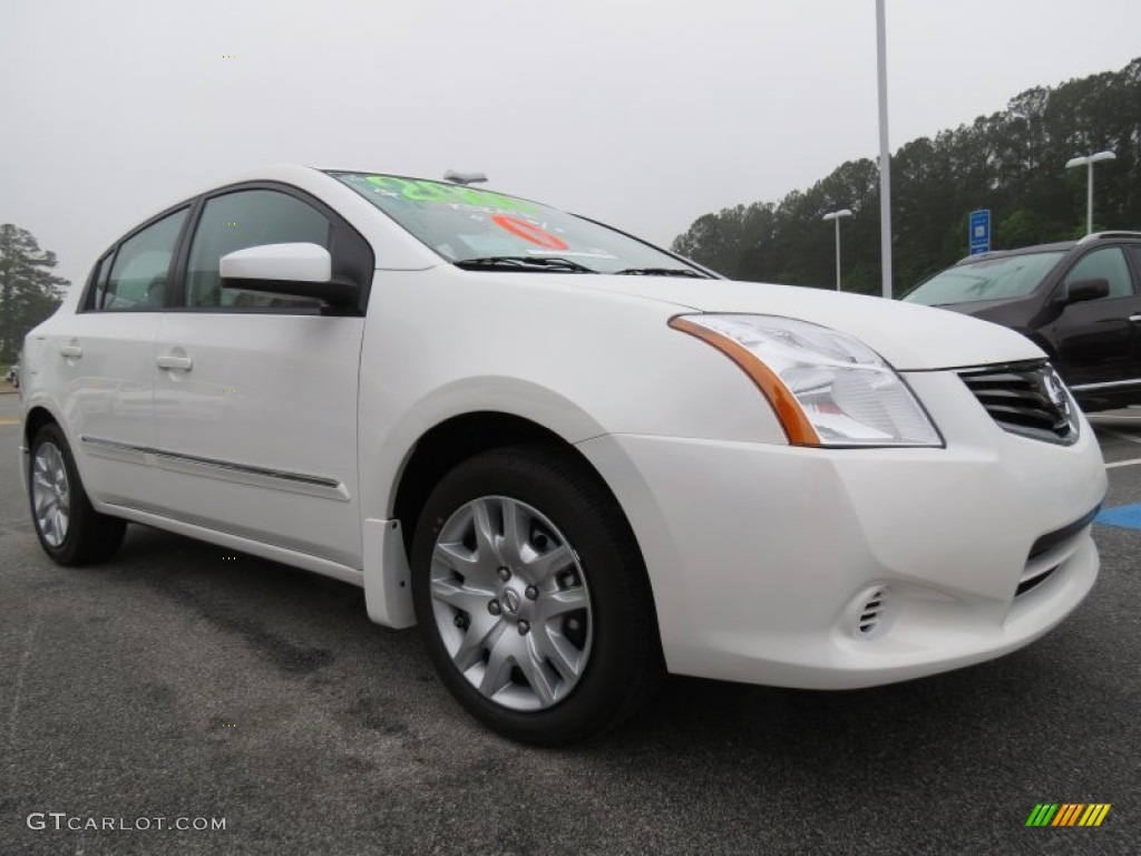 2012 Sentra 2.0 S - Aspen White / Charcoal photo #7