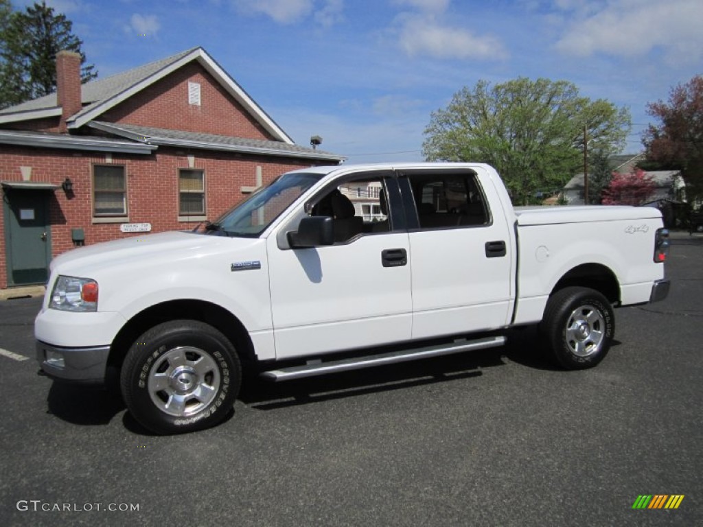 2004 F150 XLT SuperCrew 4x4 - Oxford White / Tan photo #3