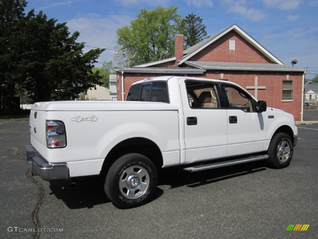 2004 F150 XLT SuperCrew 4x4 - Oxford White / Tan photo #9