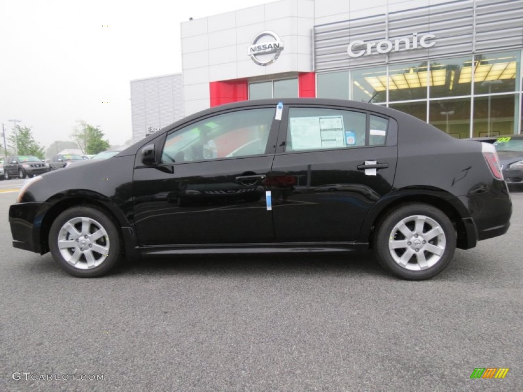 2012 Sentra 2.0 SR - Super Black / Charcoal photo #2