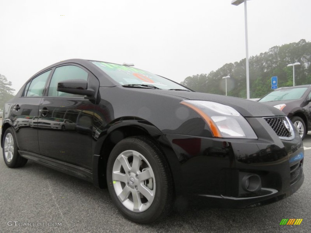 2012 Sentra 2.0 SR - Super Black / Charcoal photo #7