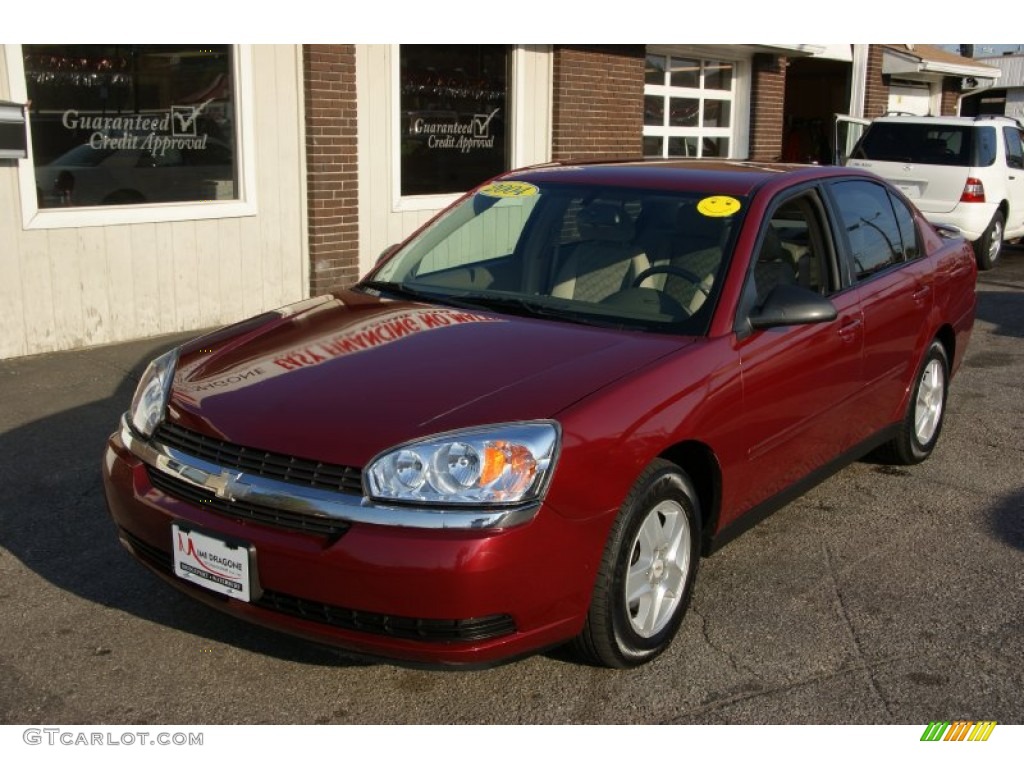 2004 Malibu LS V6 Sedan - Sport Red Metallic / Neutral photo #1