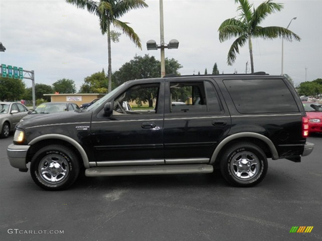 2001 Expedition Eddie Bauer - Black Clearcoat / Medium Parchment photo #6