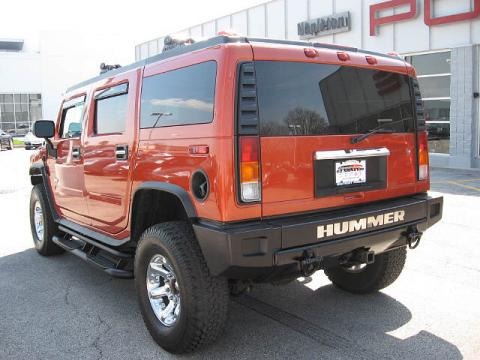 2003 H2 SUV - Sunset Orange Metallic / Black photo #4