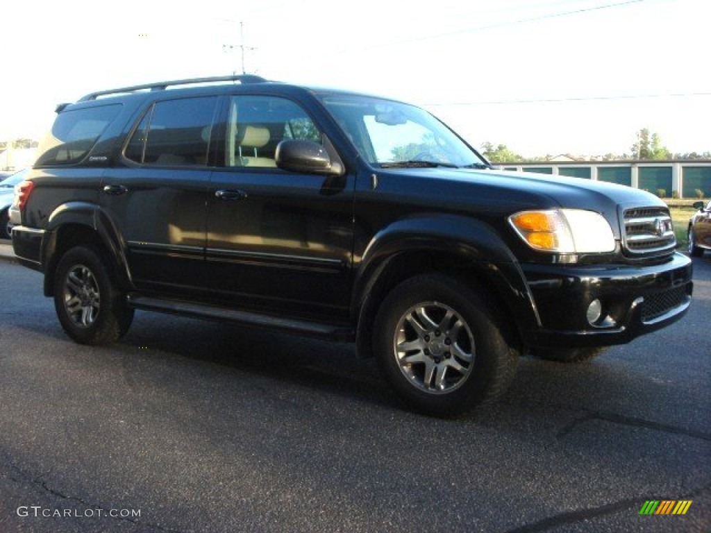 2004 Sequoia Limited 4x4 - Black / Charcoal photo #2