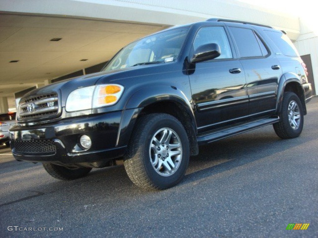 2004 Sequoia Limited 4x4 - Black / Charcoal photo #6