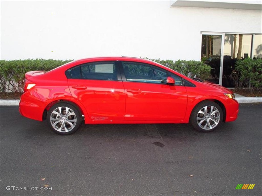 Rallye Red 2012 Honda Civic Si Sedan Exterior Photo #64133074