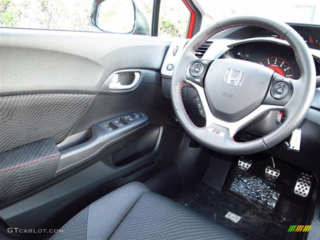 2012 Civic Si Sedan - Rallye Red / Black photo #5