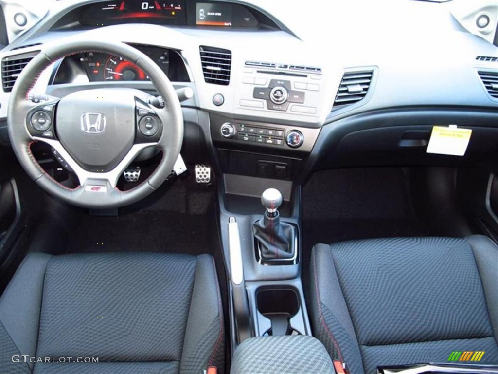 2012 Honda Civic Si Sedan Black Dashboard Photo #64133185