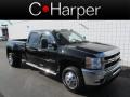 2011 Black Chevrolet Silverado 3500HD LTZ Crew Cab 4x4 Dually  photo #1