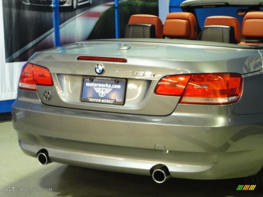 2009 3 Series 335i Convertible - Space Grey Metallic / Coral Red/Black Dakota Leather photo #12