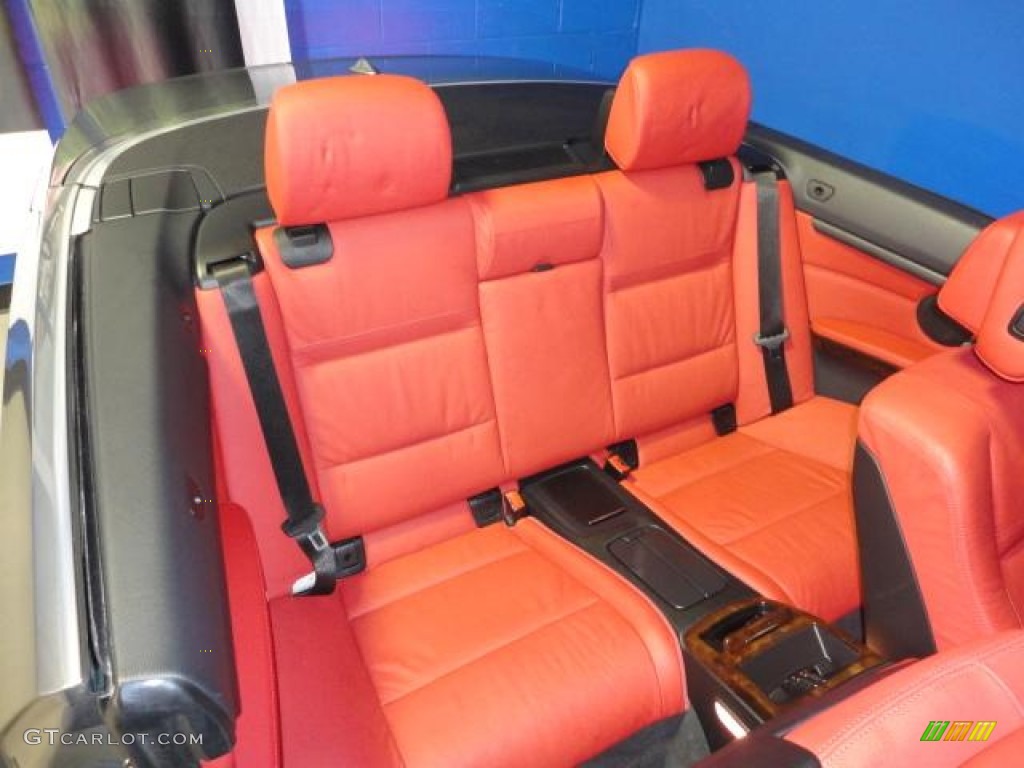 2009 3 Series 335i Convertible - Space Grey Metallic / Coral Red/Black Dakota Leather photo #25