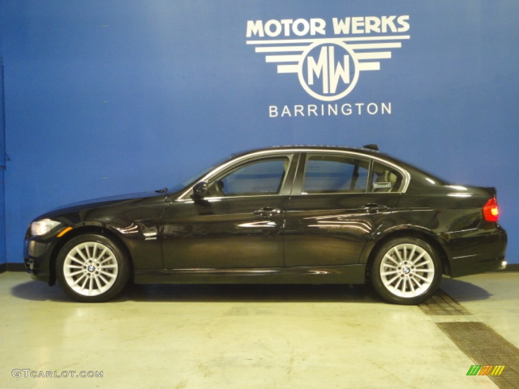 2011 3 Series 335i xDrive Sedan - Black Sapphire Metallic / Oyster/Black Dakota Leather photo #5