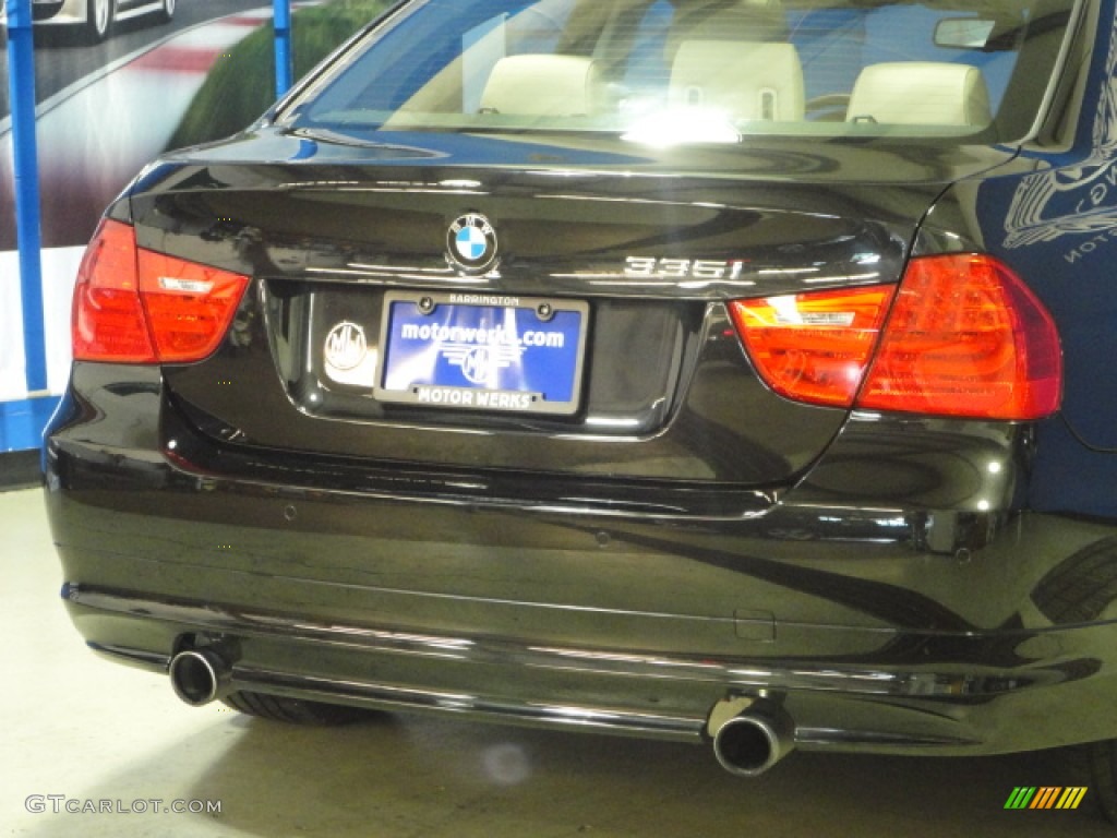 2011 3 Series 335i xDrive Sedan - Black Sapphire Metallic / Oyster/Black Dakota Leather photo #8