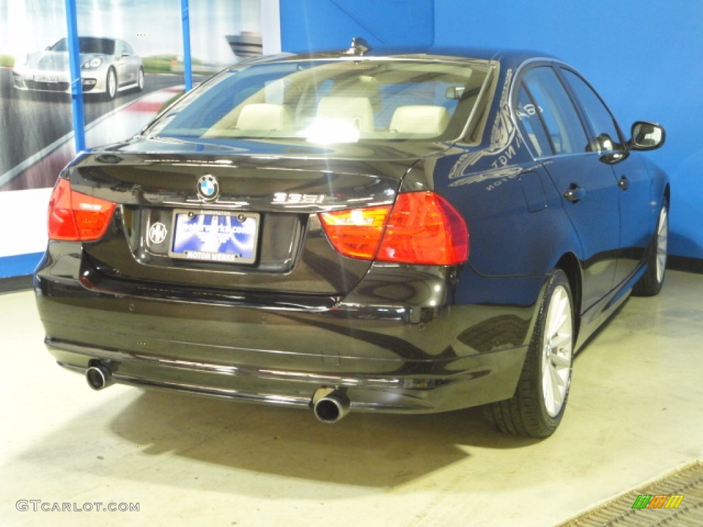 2011 3 Series 335i xDrive Sedan - Black Sapphire Metallic / Oyster/Black Dakota Leather photo #9