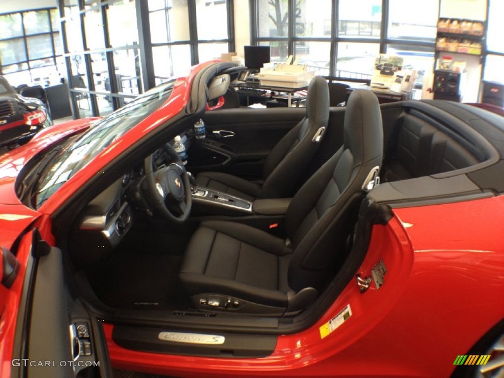 Black Interior 2012 Porsche New 911 Carrera S Cabriolet Photo #64138348