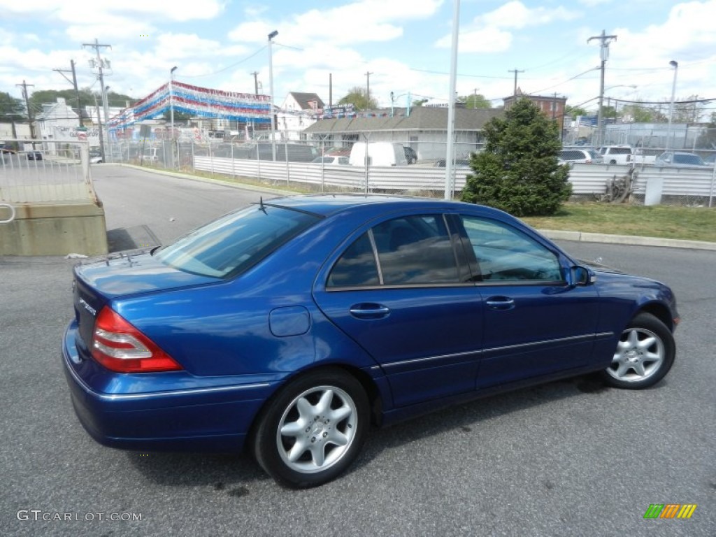 2001 C 320 Sedan - Orion Blue Metallic / Java photo #14