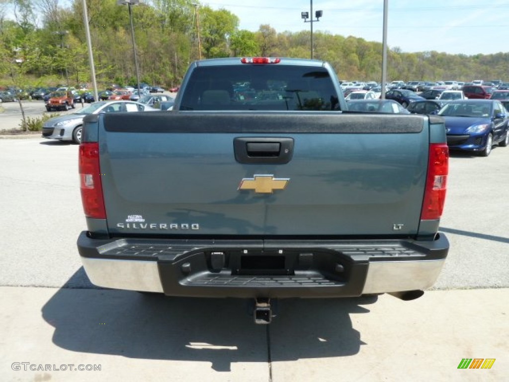 2008 Silverado 2500HD LT Extended Cab 4x4 - Blue Granite Metallic / Dark Titanium photo #4