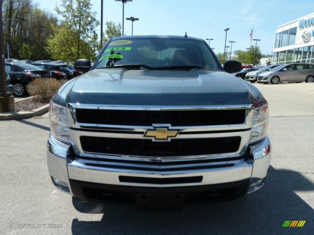 2008 Silverado 2500HD LT Extended Cab 4x4 - Blue Granite Metallic / Dark Titanium photo #8