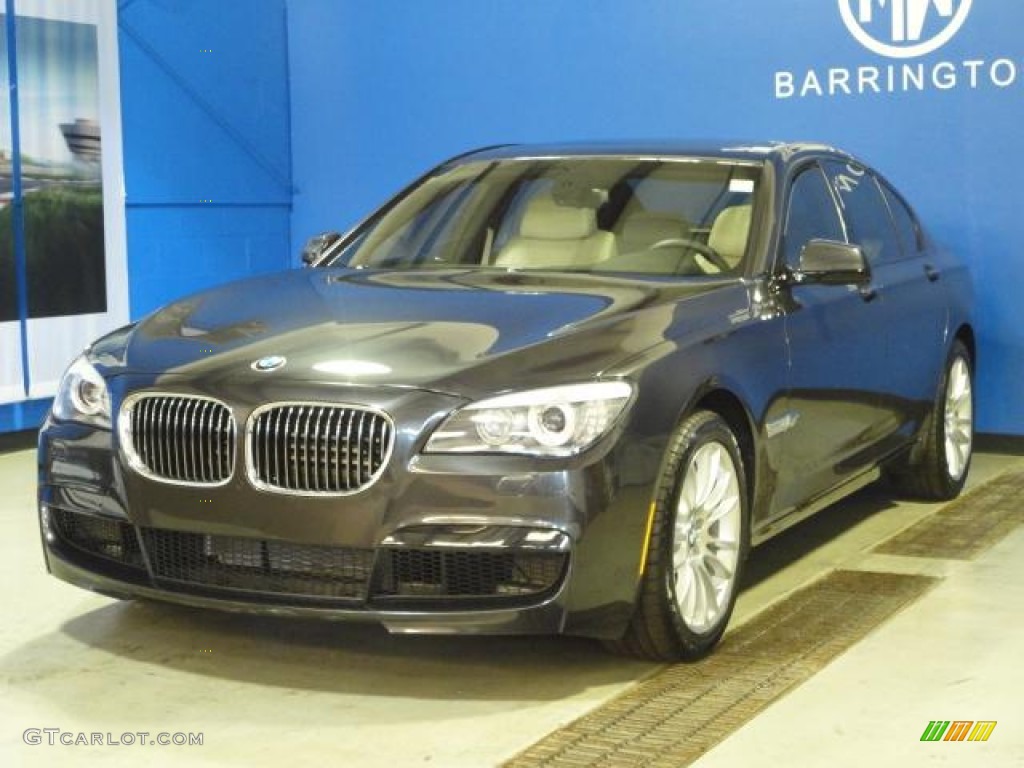 2012 7 Series 750i xDrive Sedan - Dark Graphite Metallic / Oyster/Black photo #4