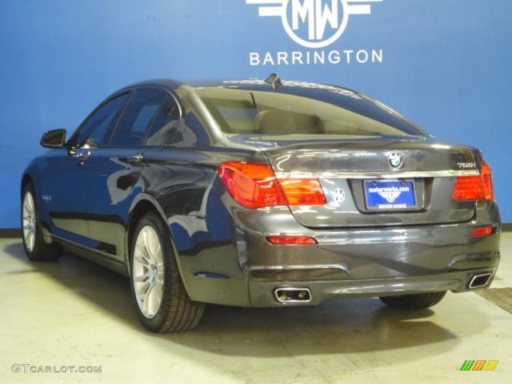 2012 7 Series 750i xDrive Sedan - Dark Graphite Metallic / Oyster/Black photo #6