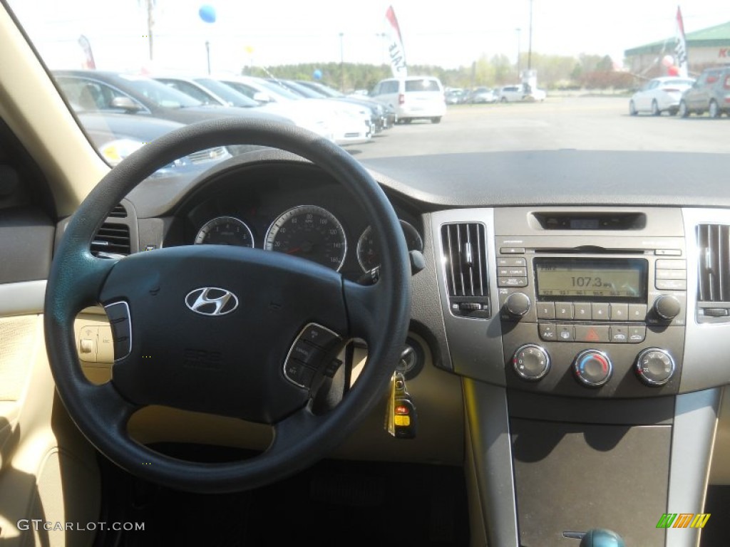 2010 Sonata GLS - Pearl White / Camel photo #4