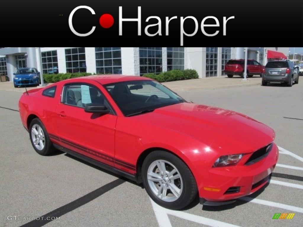 2010 Mustang V6 Coupe - Torch Red / Stone photo #1