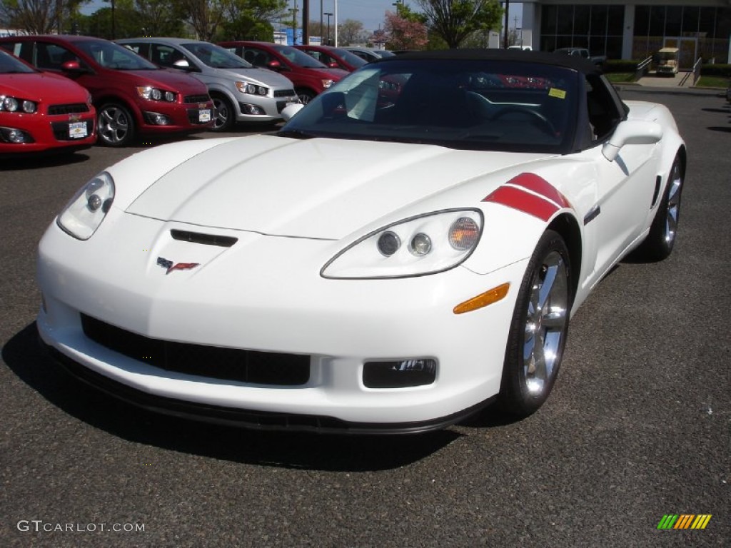 2011 Corvette Grand Sport Convertible - Arctic White / Ebony Black/Red photo #1