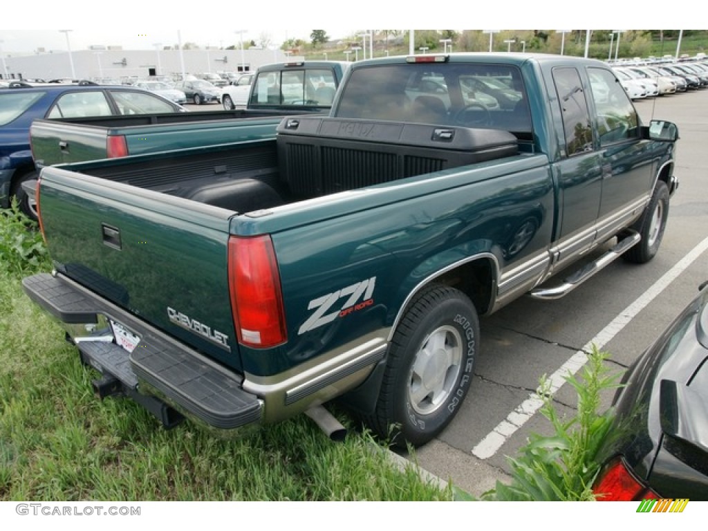 1998 C/K K1500 Silverado Extended Cab 4x4 - Emerald Green Metallic / Neutral photo #2